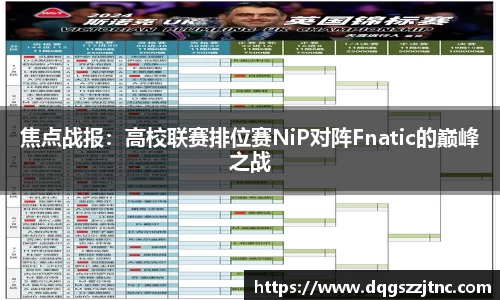焦点战报：高校联赛排位赛NiP对阵Fnatic的巅峰之战
